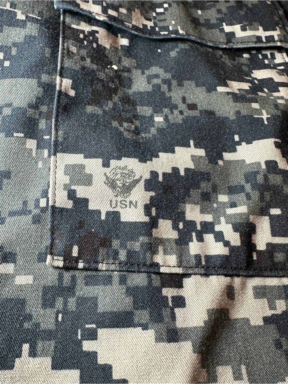 Vintage US NAVY NWU Blue Digital Camo Blouse - Picture 5 of 6